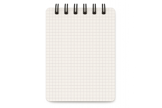 Transparent PNG of a Grid Notepad for Digital Projects
