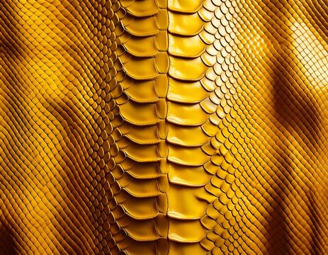 yellow python leather skin texture for background