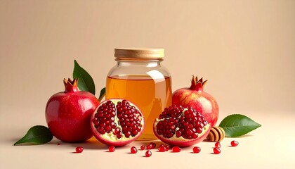 Pomegranate Juice: A Healthy and Refreshing Drink with Fresh Pomegranates.