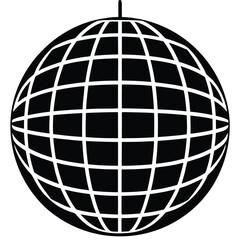 disco ball vector icon  on white background