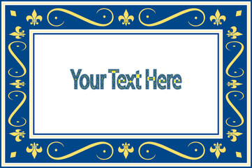 Your Text Here Decorative Frame | Blank Customizable Banner for Invitations, Announcements, or Design Templates