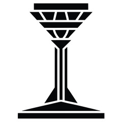 glass tower  champagne tower  vector icon on white