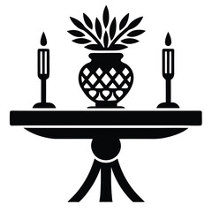 table decoration icon on white background