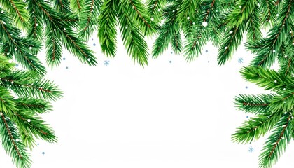 Naklejka premium Watercolor Christmas set with fir branches balls gifts garlands and bow. Festive xmas clip art holiday ornament present ribbon wreath for card making.