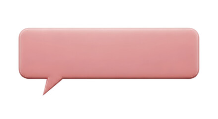 Isolated pink speech bubble, cartoon message balloon for chatting, dialogue, conversation