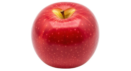 Isolated red apple fruit full view studio shot, healthy sweet food, diet concept, fresh