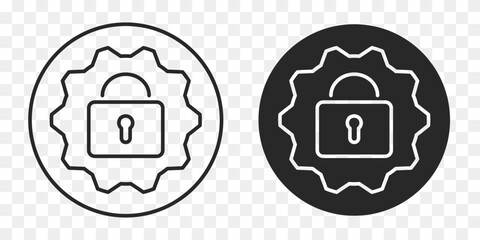 security service line icon set