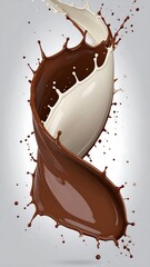 Whimsical swirls of chocolate and milk