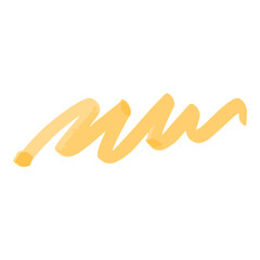 Highlighter Wavy Line Doodle Illustration