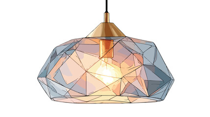 Elegant Modern Pendant Light with Faceted Glass Shade for Stylish Interiors