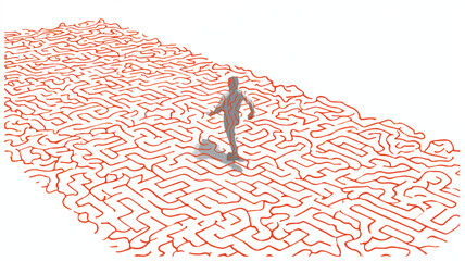 Journey Through Maze: One Line Escaping Labyrinth Unraveling Complete