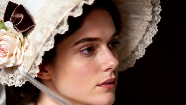  Mujer Victoriana con sombrero de encaje