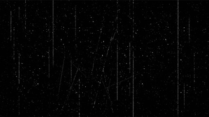 Film Grain Vintage Background Photo Effect. Old Transparent Realistic Overlay Celluloid Dust and Particles Texture. Distressed Scratch Retro Sandy Cinema Screen Frame Black and White Template Pattern