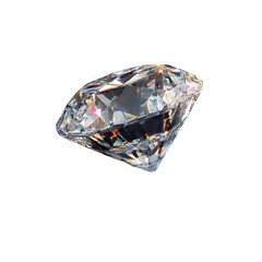 Sparkling Diamond Gemstone with Light Reflection, Luxury Jewelry, isolated on transparent background