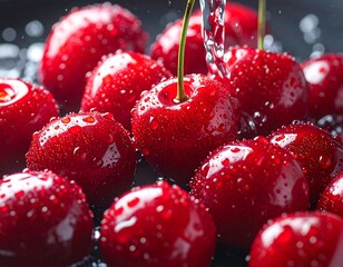Fresh Cherries in Water
