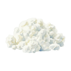 Watercolor Illustration of Cottage Cheese