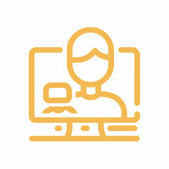 Modern Video Call Solid Icon Design