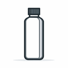 Fototapeta premium Minimalistic Water Bottle Outline Icon Design