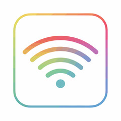 Minimalist WiFi Icon Design in Outline Style