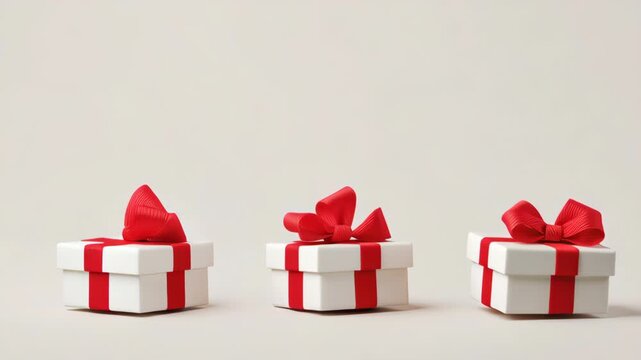 Whimsical christmas setup gift box red ribbon bow festive present stack pile minimal holiday scene cozy background joy ribbon present festive