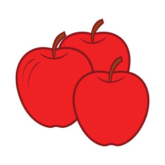 Fototapeta premium red apple vector illustration