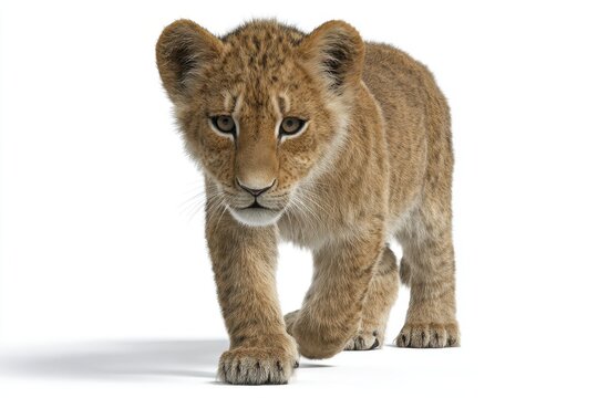 portrait of a lion cub