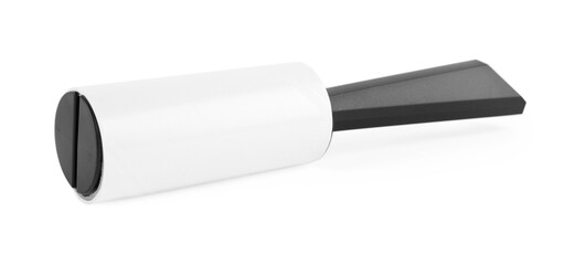 One sticky lint roller isolated on white