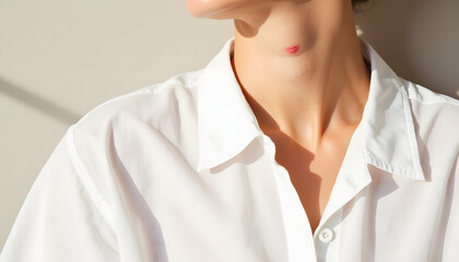 Woman smiling softly while relaxing indoors with natural light  