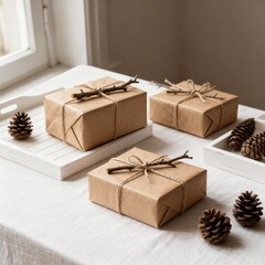 gift box on wooden background
