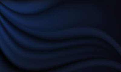 Deep blue fabric with subtle texture and elegant soft waves creating a visual effect.