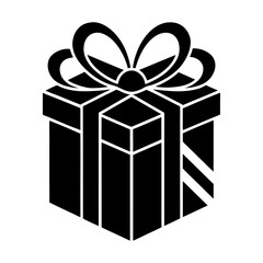 Stylized Christmas Gift Box Vector With Ribbon