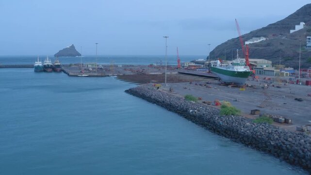 Praia, Cap-Vert, Afrique au drone