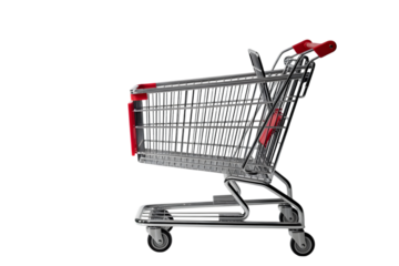 Shopping cart isolated on transparent background