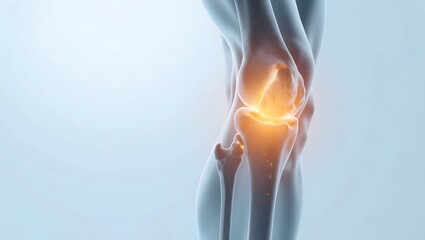 Knee Joint Anatomy and Pain Visualization, Medical 3D Renderings of Human Knee, Orthopedic Health, Arthritis, Joint Inflammation