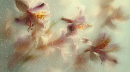 Soft Blurred Y2K Florals Vintage abstract floral background