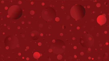 Abstract red background with circles of varying sizes and shades.