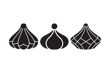 Three stylized black onion domes in a row © Laboni