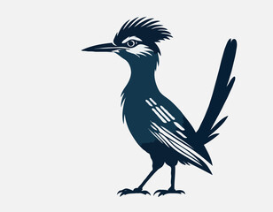 Roadrunner vector illustration. Roadrunner silhouette vector illustration