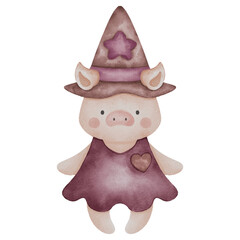 Cute Watercolor Halloween Clipart