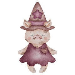 Cute Watercolor Halloween Clipart