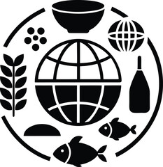 Global World food day Icon Vector