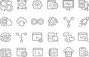 DevOps and Software Development Icons Set