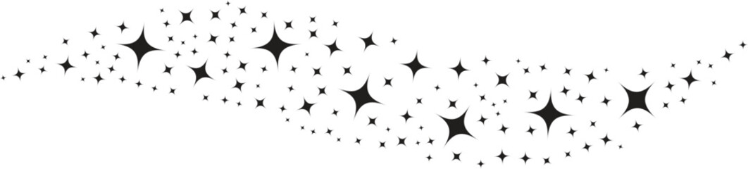 A flowing wave of sparkling stars and dots, creating a magical and whimsical effect.