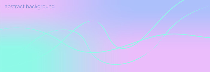 Abstract blue smooth wave on a white background. Dynamic sound wave. Design element. Vector illustration.