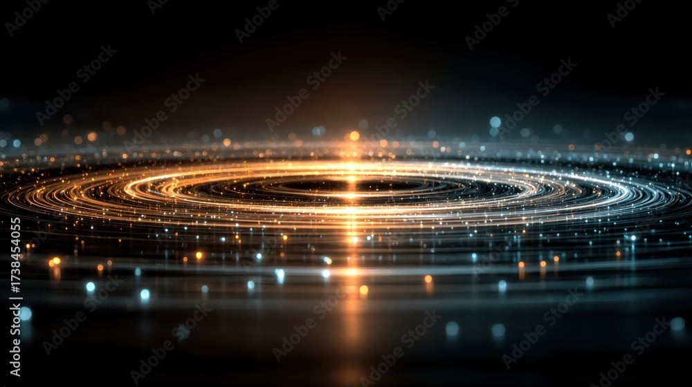 Canvas Prints abstract visualization of 5g and 6g network waves in motion