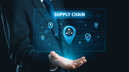 Supply chain processes with data-driven logistics, transportation, and distribution. enhances operations. Supply chain improves efficiency. Supply chain integrates logistics and delivery. Elide