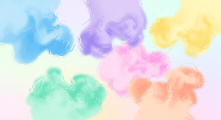 Pastel smoke cloud background soft color abstract illustration perfect for gentle designs and dreamy composition