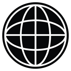 globe outline vector icon