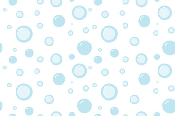 abstract blue bubble pattern seamless vector glossy spheres waterlike texture wallpaper background