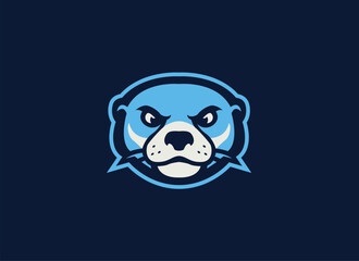 Otter Mascot Logo, Cute Otter Character, Cartoon Otter Illustration, Otter Vector Art, Funny Otter Design
